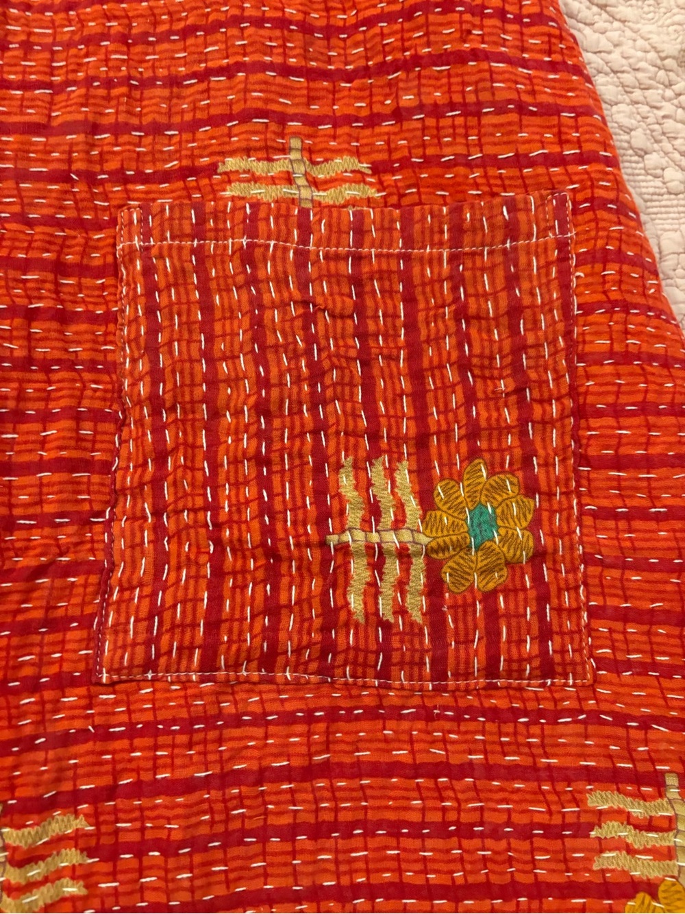 Kantha Patchwork Cream & Lavender Harem Jumpsuit Reversible NWT - Picture 15 of 16